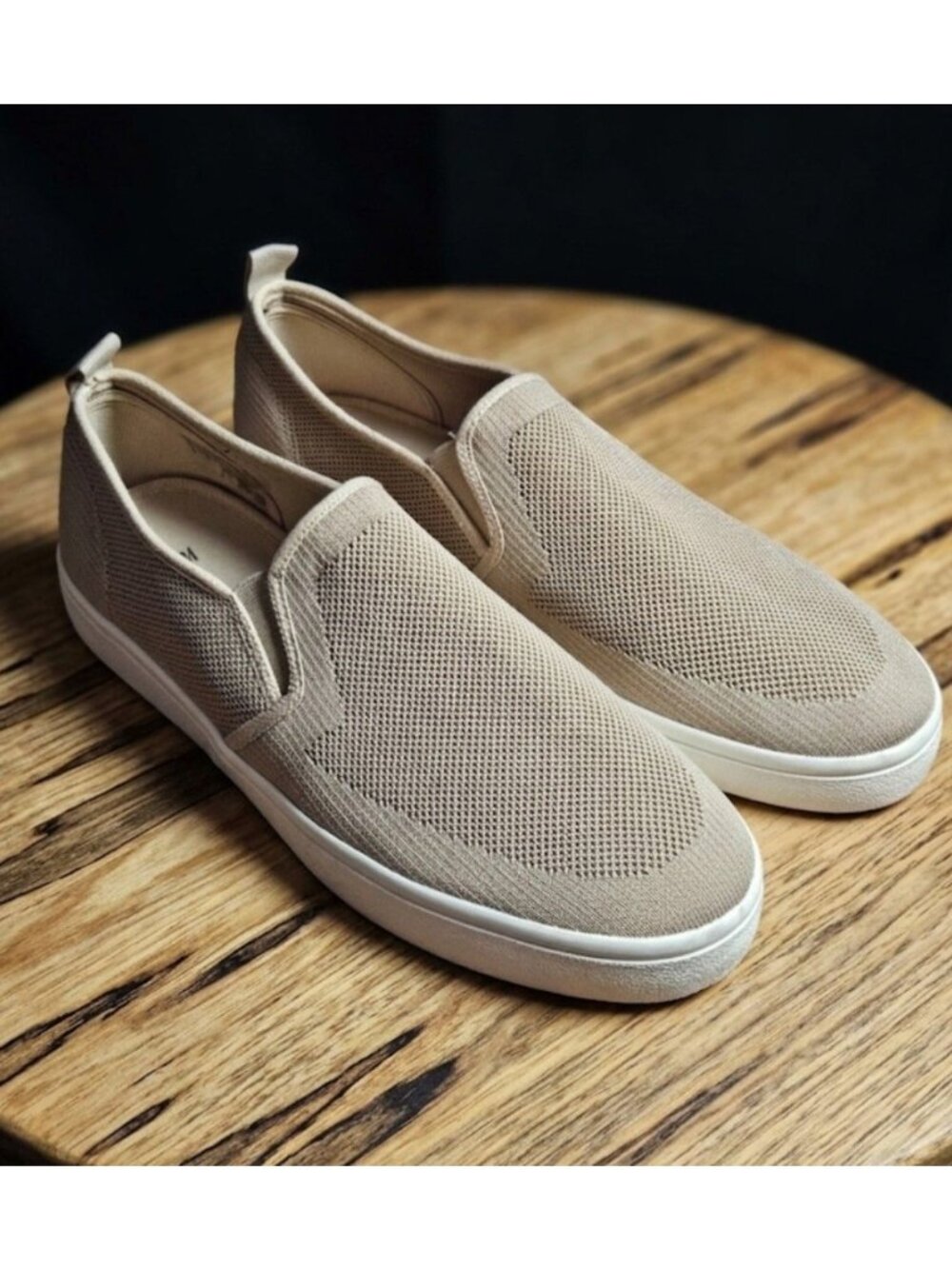 H&M Slip On Beige Mesh Knit Casual Shoes Men Size 10